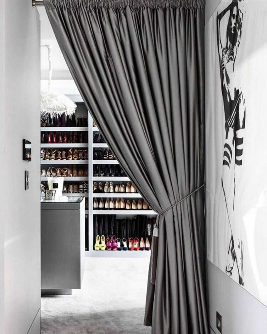 Штора вместо двери в гардеробную