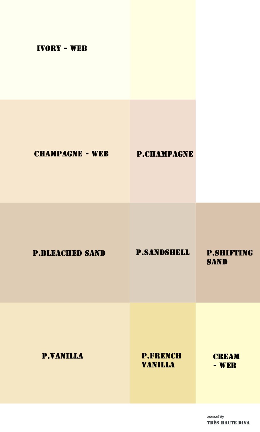 Оттенки белого молочный айвори слоновая кость