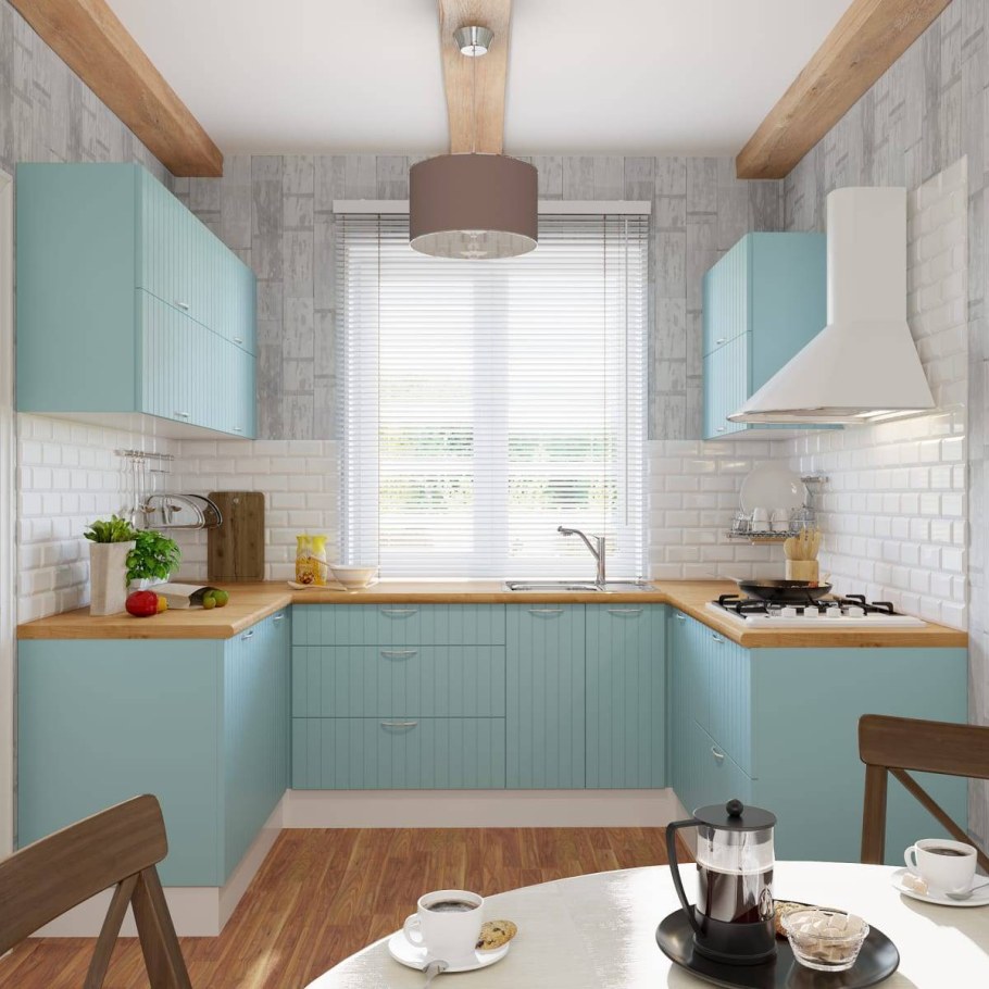 Бирюзовая кухня Леруа Мерлен