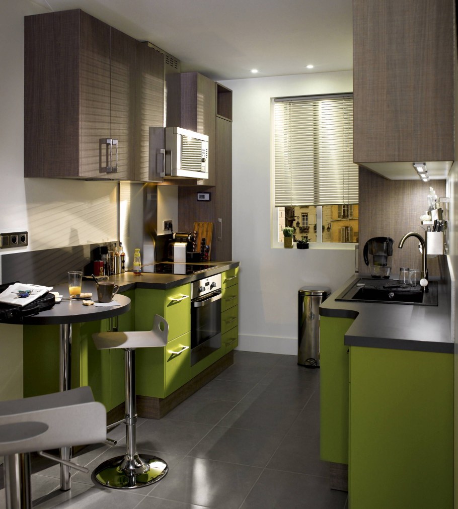 Леруа Мерлен кухня серо зеленая