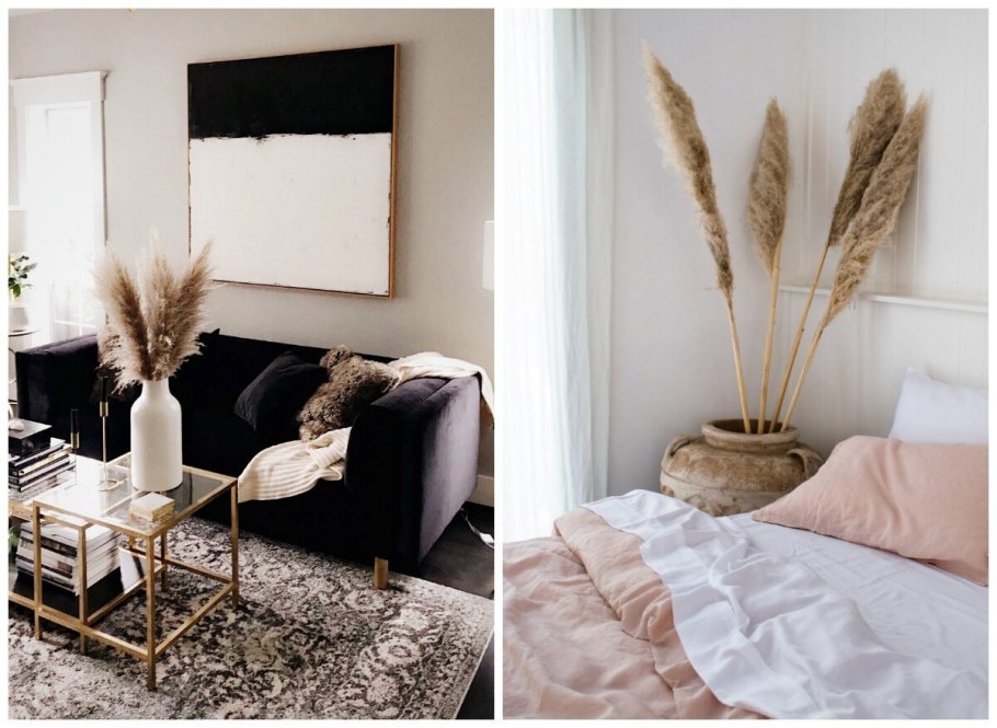 Пампасная трава в интерьере