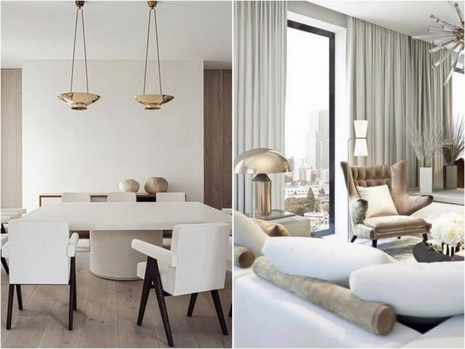 Бело бежевый интерьер