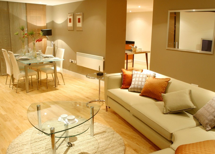 Сочетание цветов в квартире студии