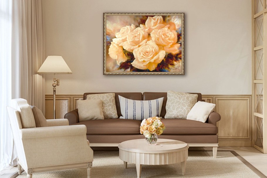 Цвет шампань в интерьере гостиной