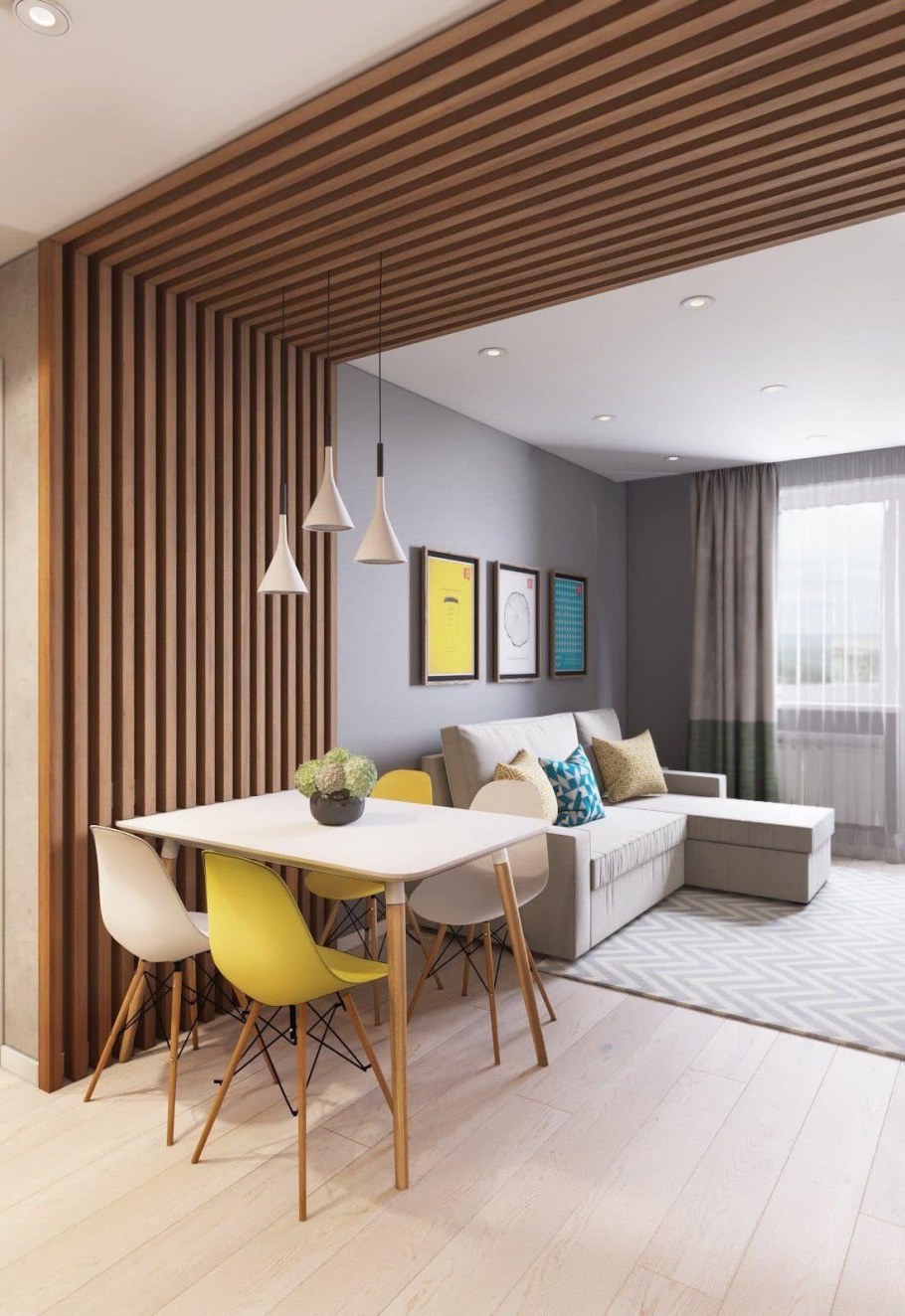 Рейки в интерьере