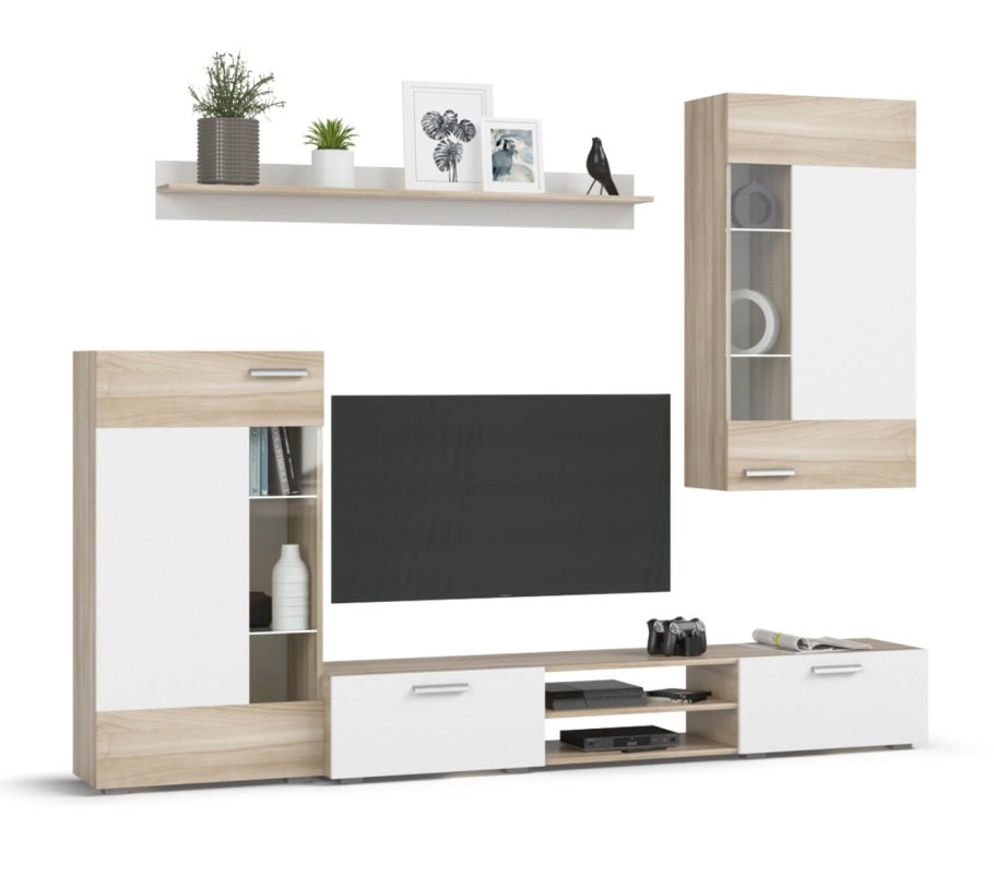 Стенка Виго сонома, белый снег