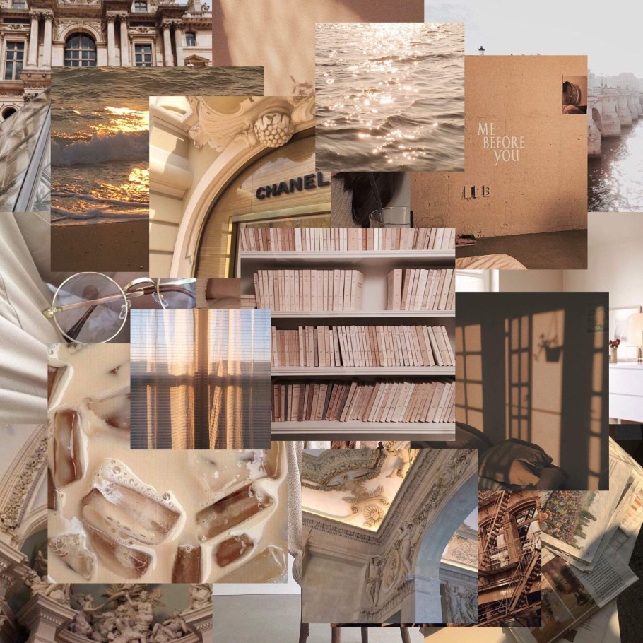 Эстетика в бежевых тонах коллаж