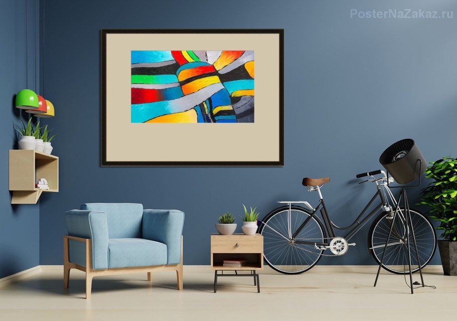 Мокап картина в интерьере