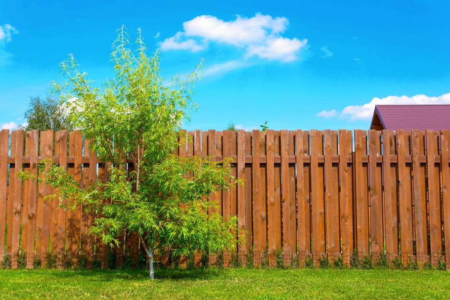 Красивый деревянный забор