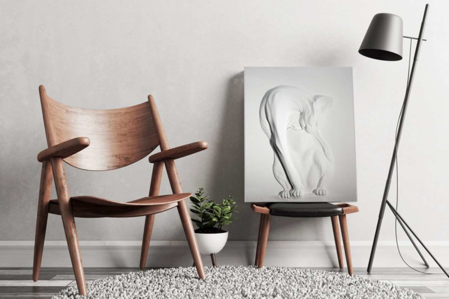 Мокапы холст в интерьере