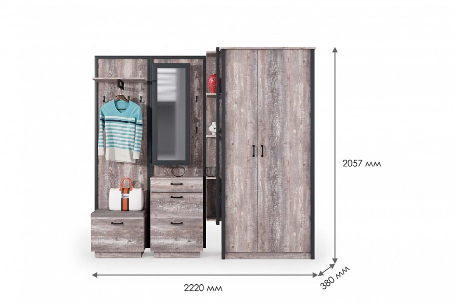 Шкаф лофт хофф