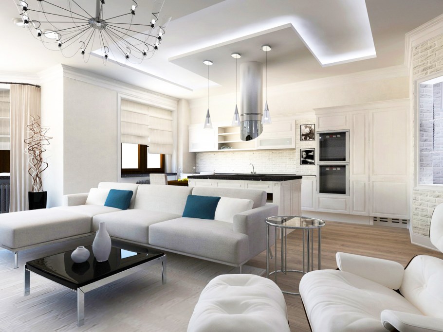 Кухня гостиная в стиле Модерн 20кв м