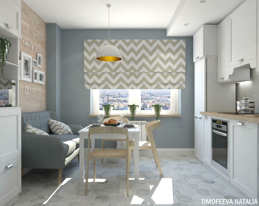 Кухня 10кв Скандинавия