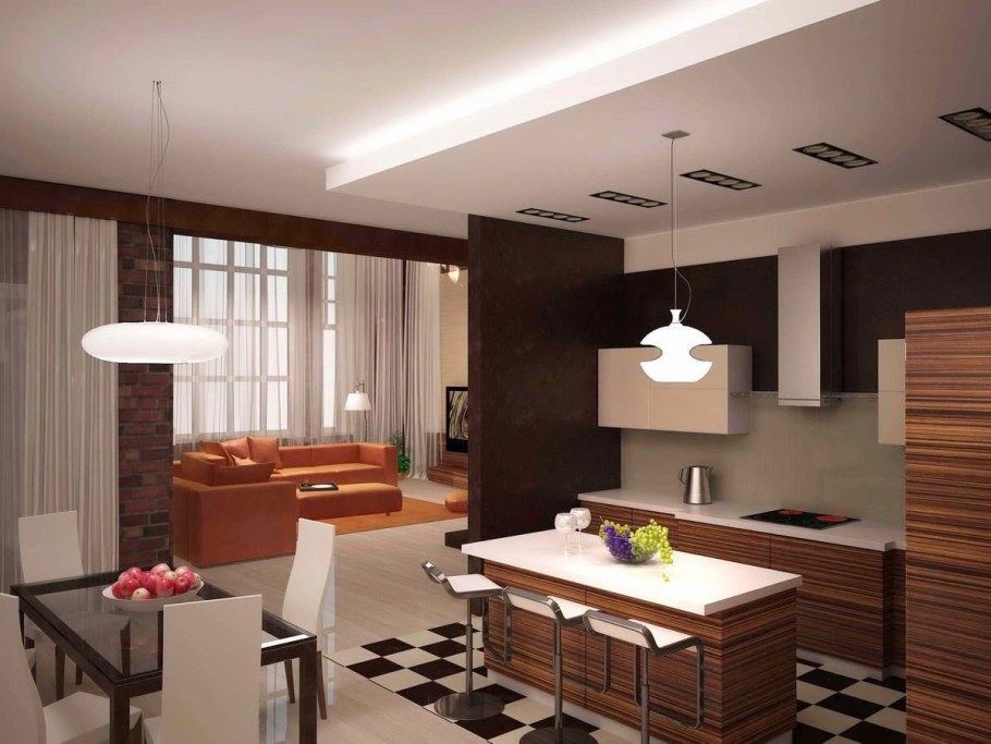 Кухня гостиная