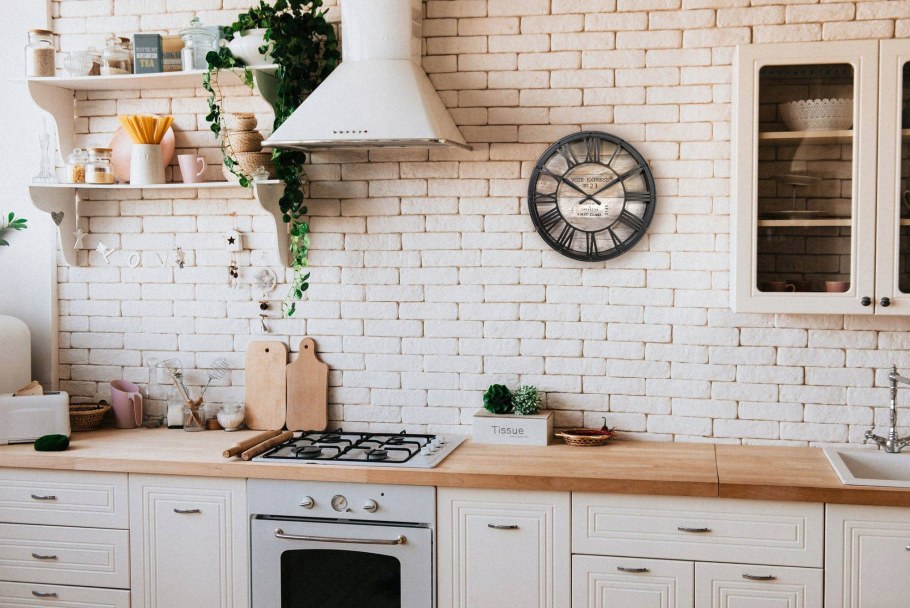 Фартук для кухни кирпичики