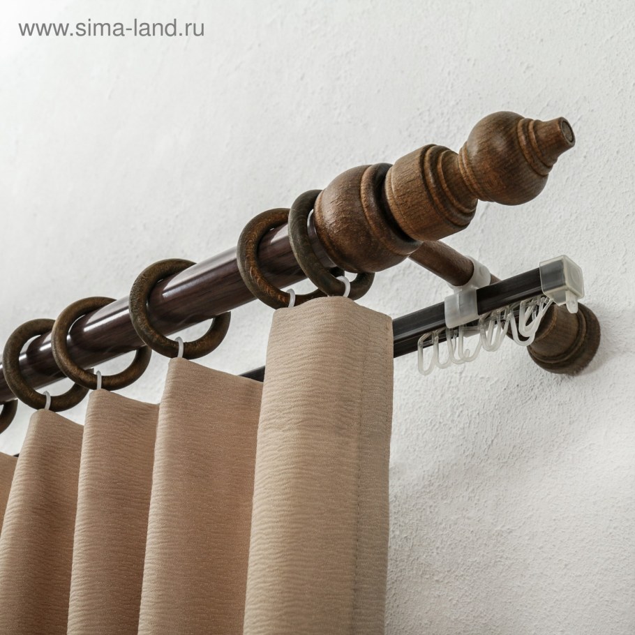 Карниз круглый 2 ряда Finn Decor телескопический 110 см - 210 см