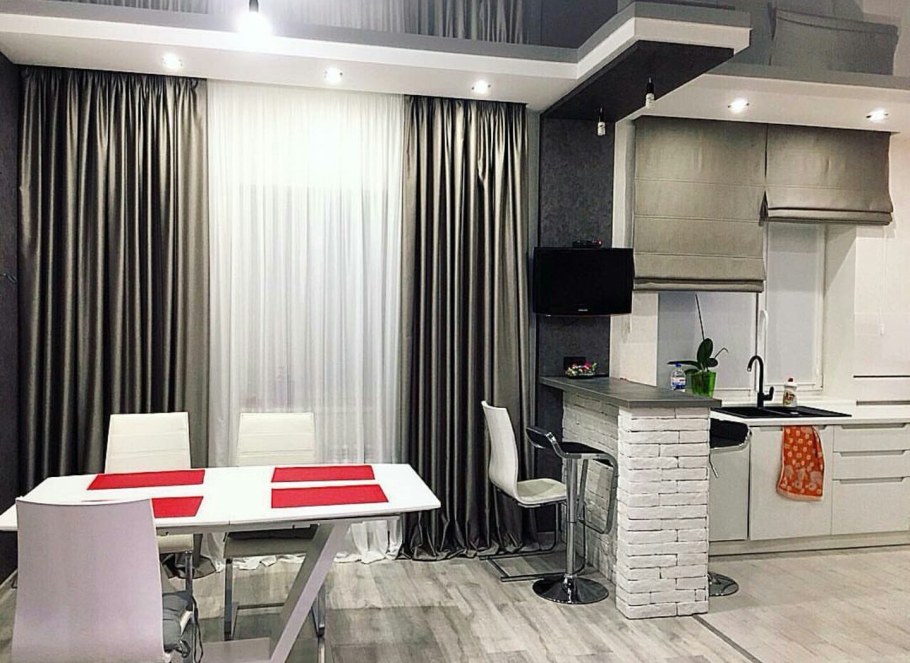 Занавески в кухню гостиную