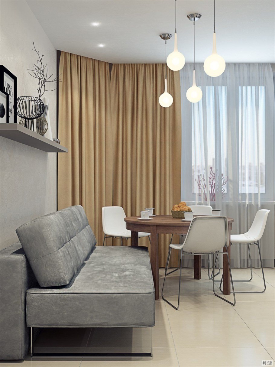 Маленькая гостиная с обеденной зоной