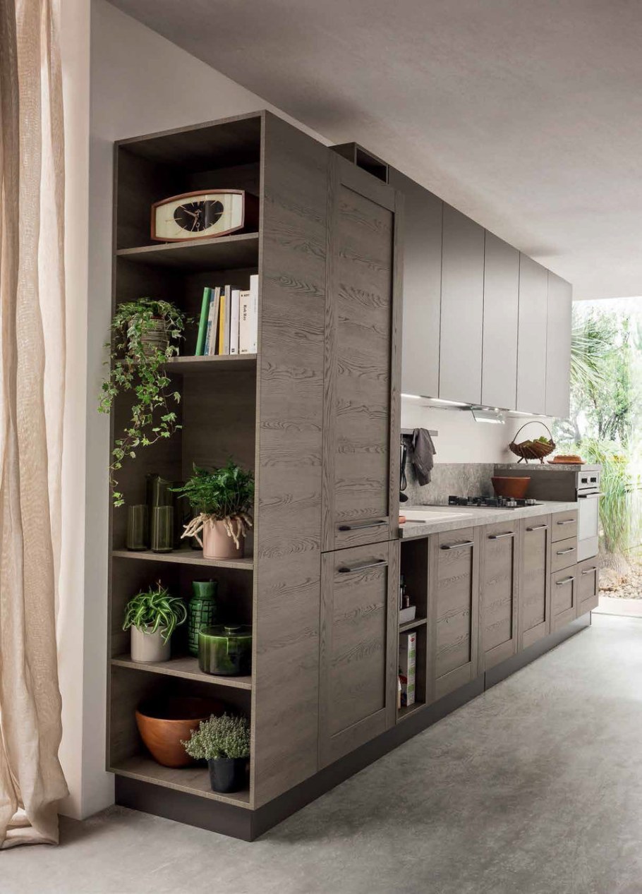 Кухня фрейм светлый Леруа