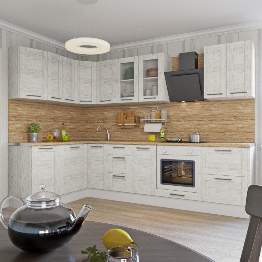 Кухня Ньюпорт белый Леруа