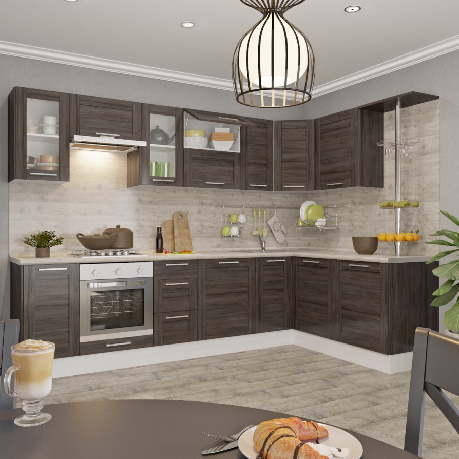 Кухня фрейм светлый Леруа