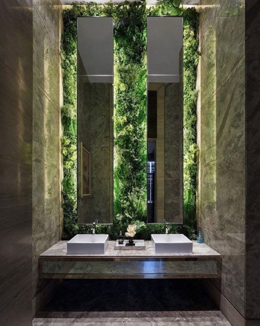 Туалет в тропическом стиле