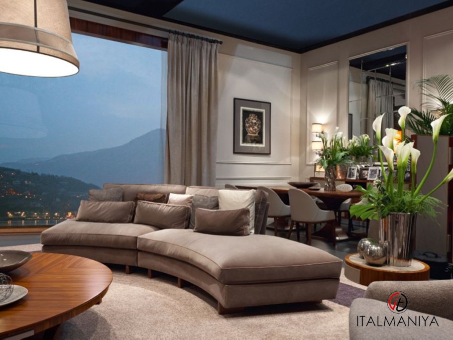 Полукруглый диван в интерьере