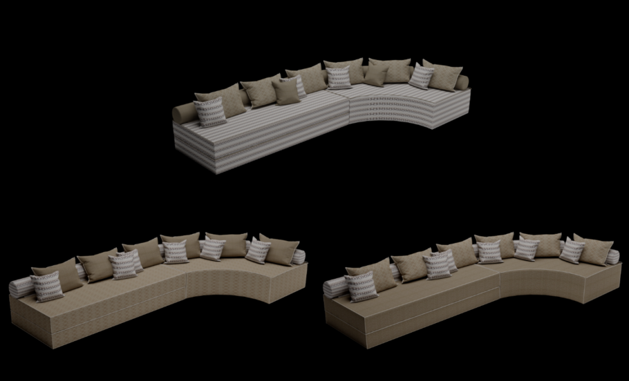 Эркерный диван из модулей