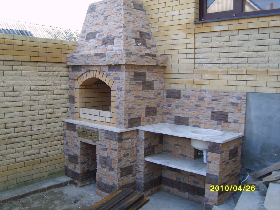 Барбекю из газоблоков