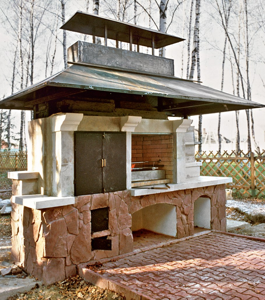 Барбекю комплекс из блоков