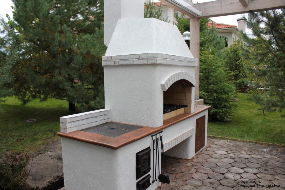 Уличные барбекю из блоков