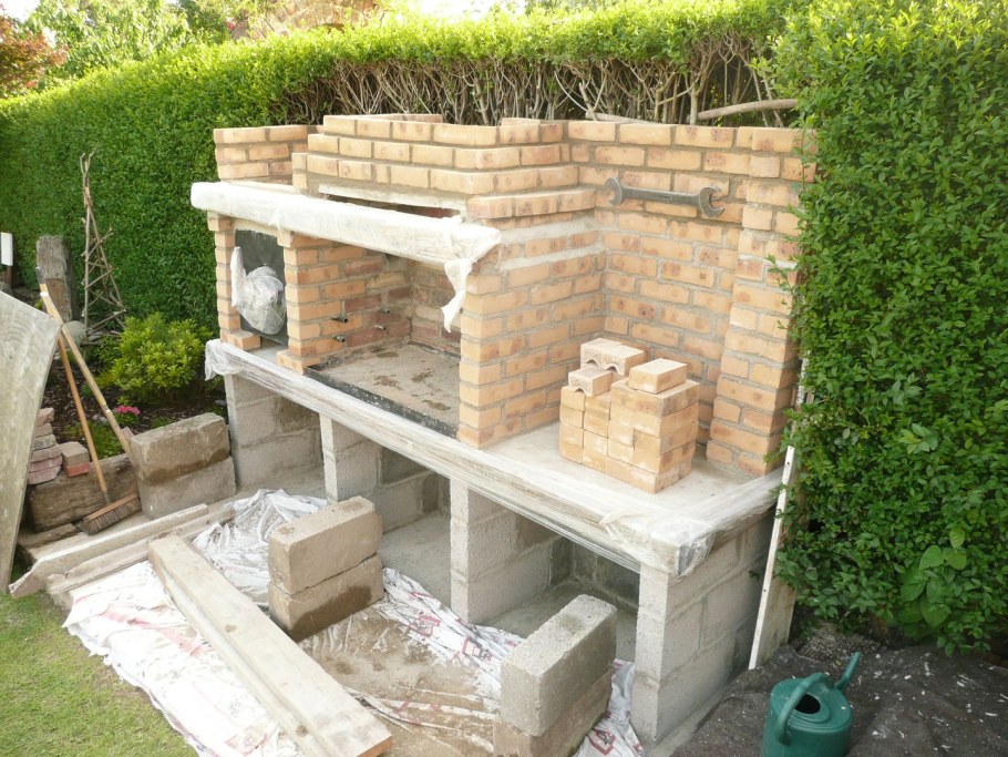 Мангал из пенобетона