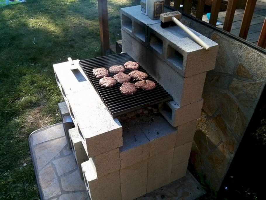 Мангал из блоков
