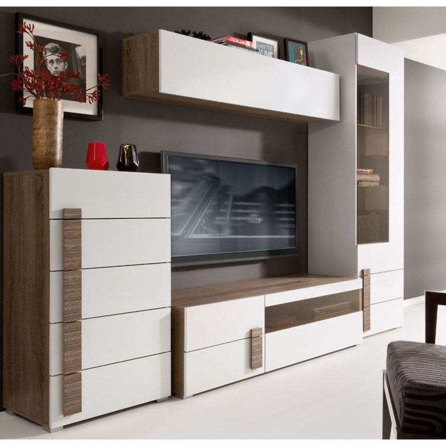 Стенка Монтана сонома, белый