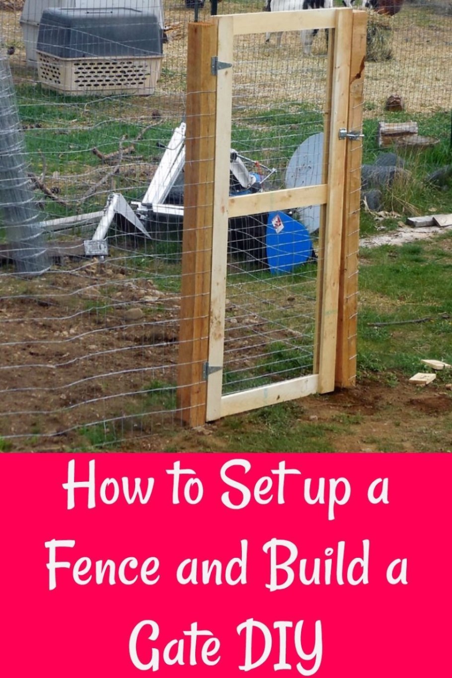 Калитка из дерева и рабицы