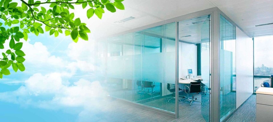 Стеклянные офисные перегородки