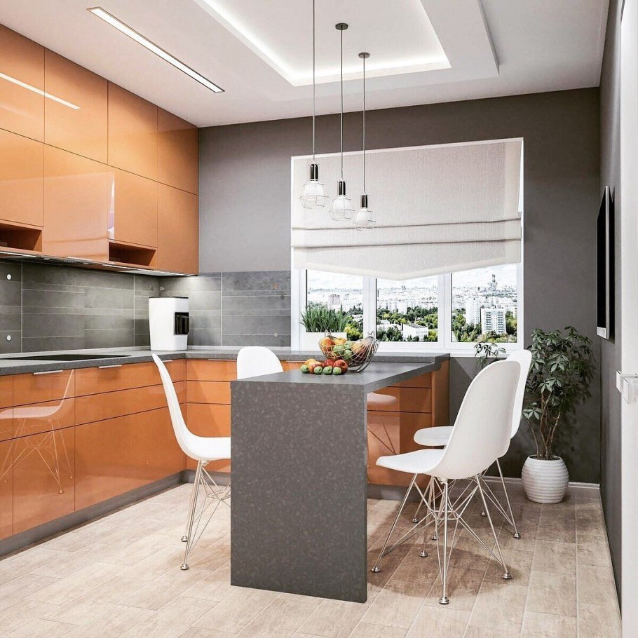 Стиль хайтек в интерьере кухни