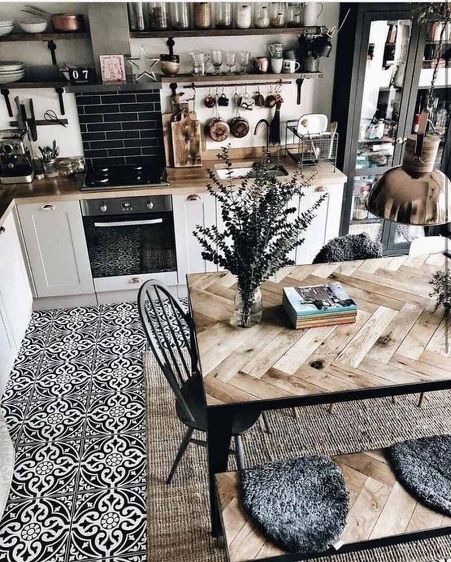 Кухня в стиле бохо Сканди