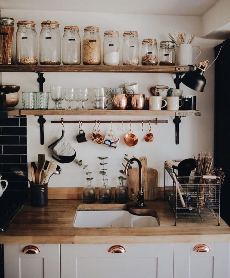 Рейлинги белый для кухни интерьер хюгге