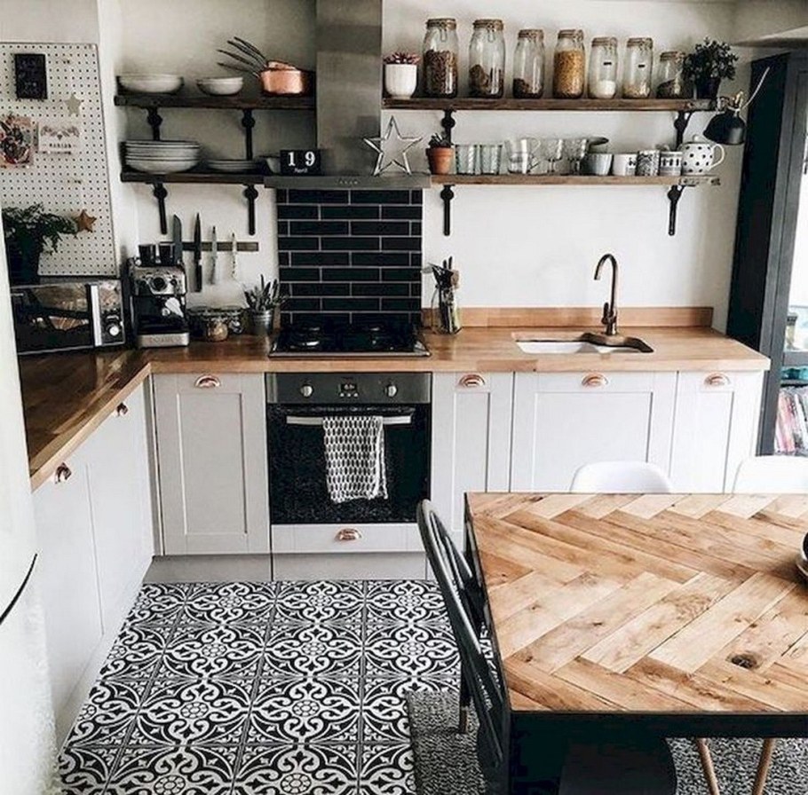Маленькая кухня в стиле хюгге