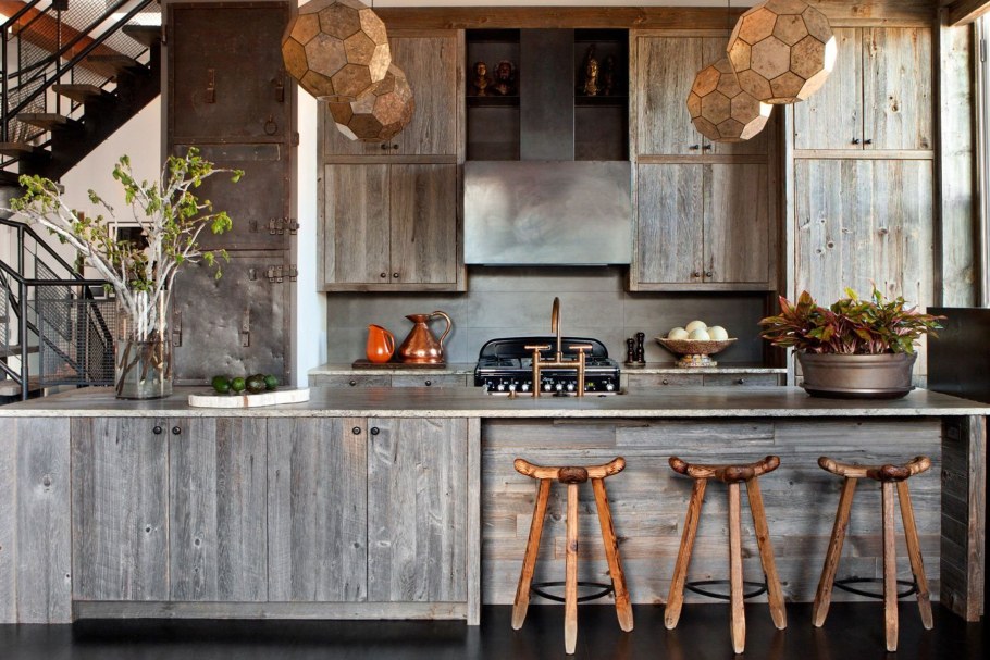 Кухня сосна лофт Леруа