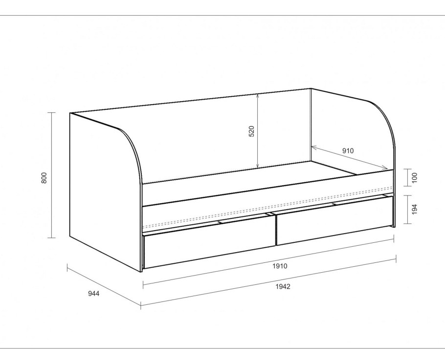 Детская кровать (Размеры 1400*900 мм)