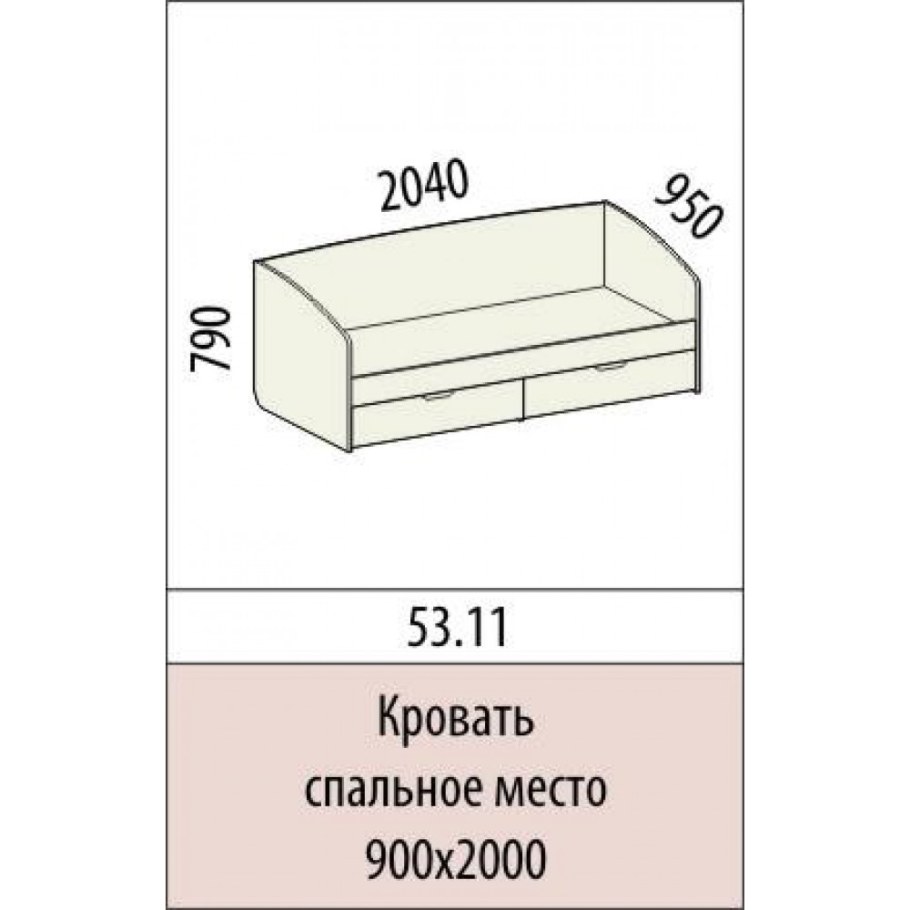Спальное место 900х2000