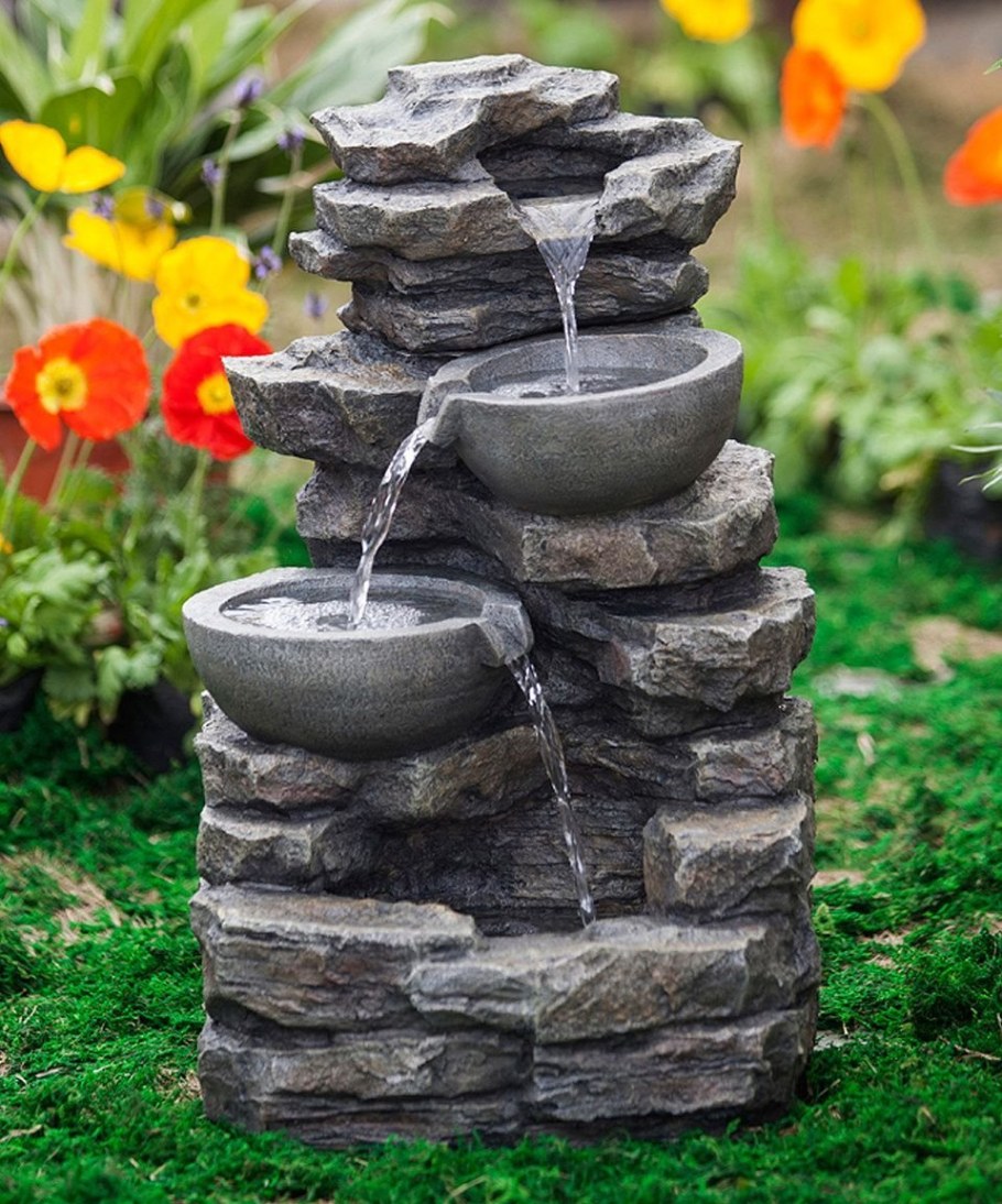 Мини фонтаны для сада