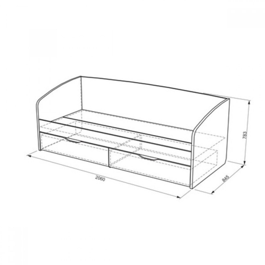 Мебельсон детская мебель кровати кровать -софа -0.9