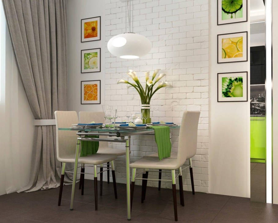 Декор стены в обеденной зоне