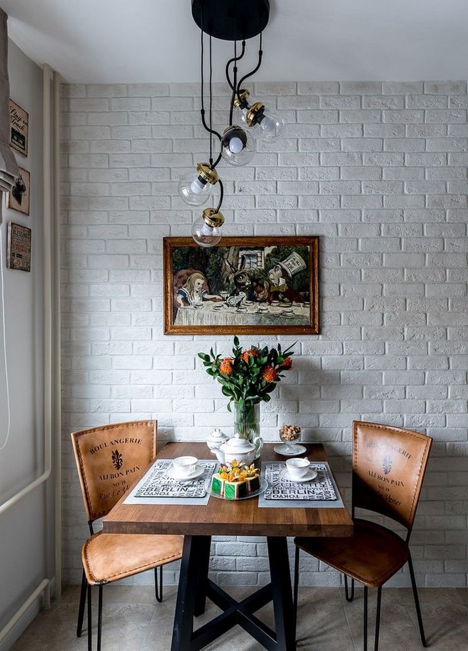 Кирпичная стена на кухне