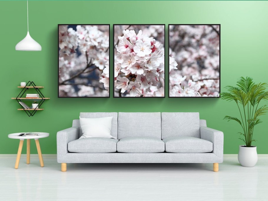 Горизонтальные картины для интерьера вишня в цвету
