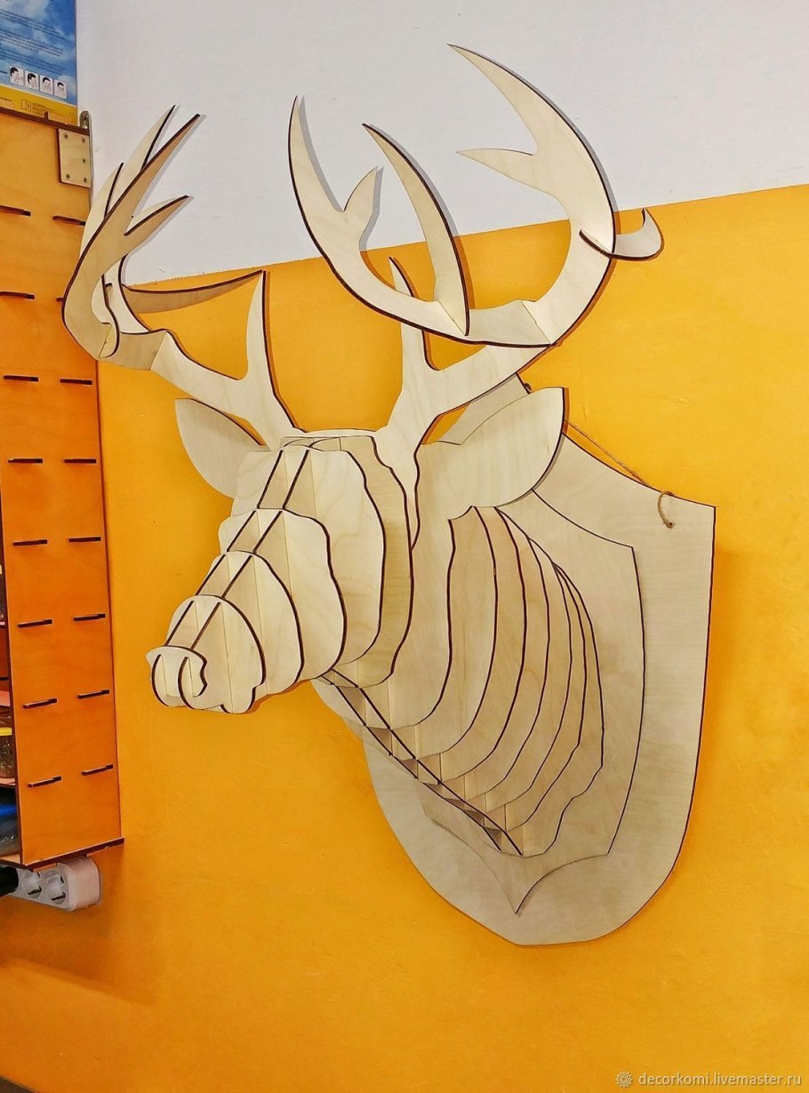 Голова оленя из фанеры