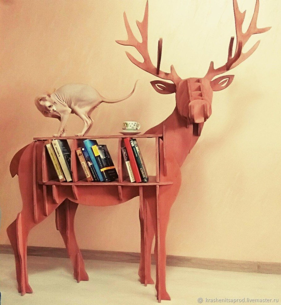 Полки из фанеры в виде животных